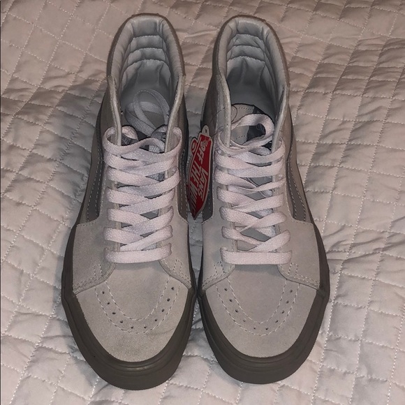 dark grey high top vans